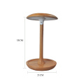 Lampe de table LED en bois réglable en forme de champignon